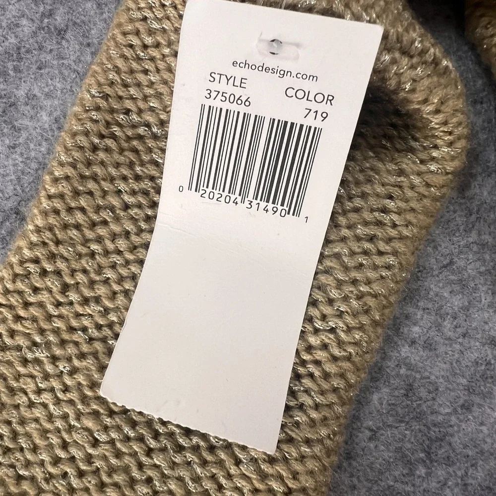Echo Design 375066 Arm Warmers One Size Gold Metallic Knit Sparkle